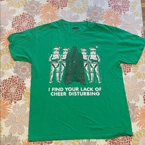 Darth Vader Stormtroopers I Find Your Lack Of Cheer Disturbing T-Shirt Sz M